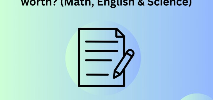 How many GCSEs is each Subject worth (Math, English & Science)