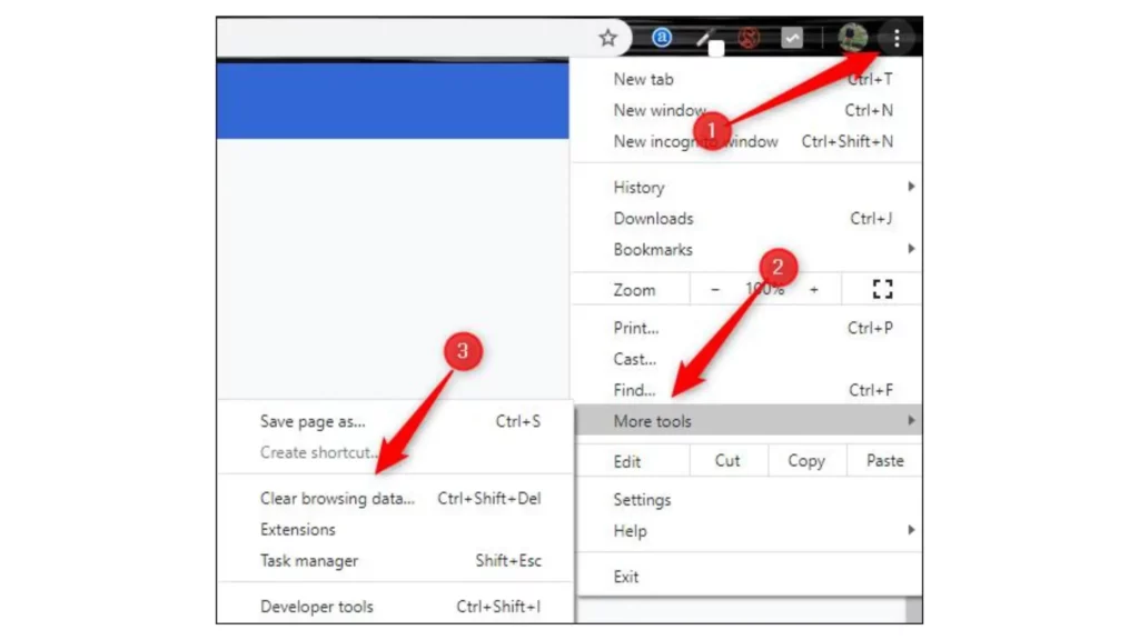 Browser cacahe and cookies clearing in chrome; Netflix Error Code m7037-1103 Causes and Resolving  Ways in Seconds