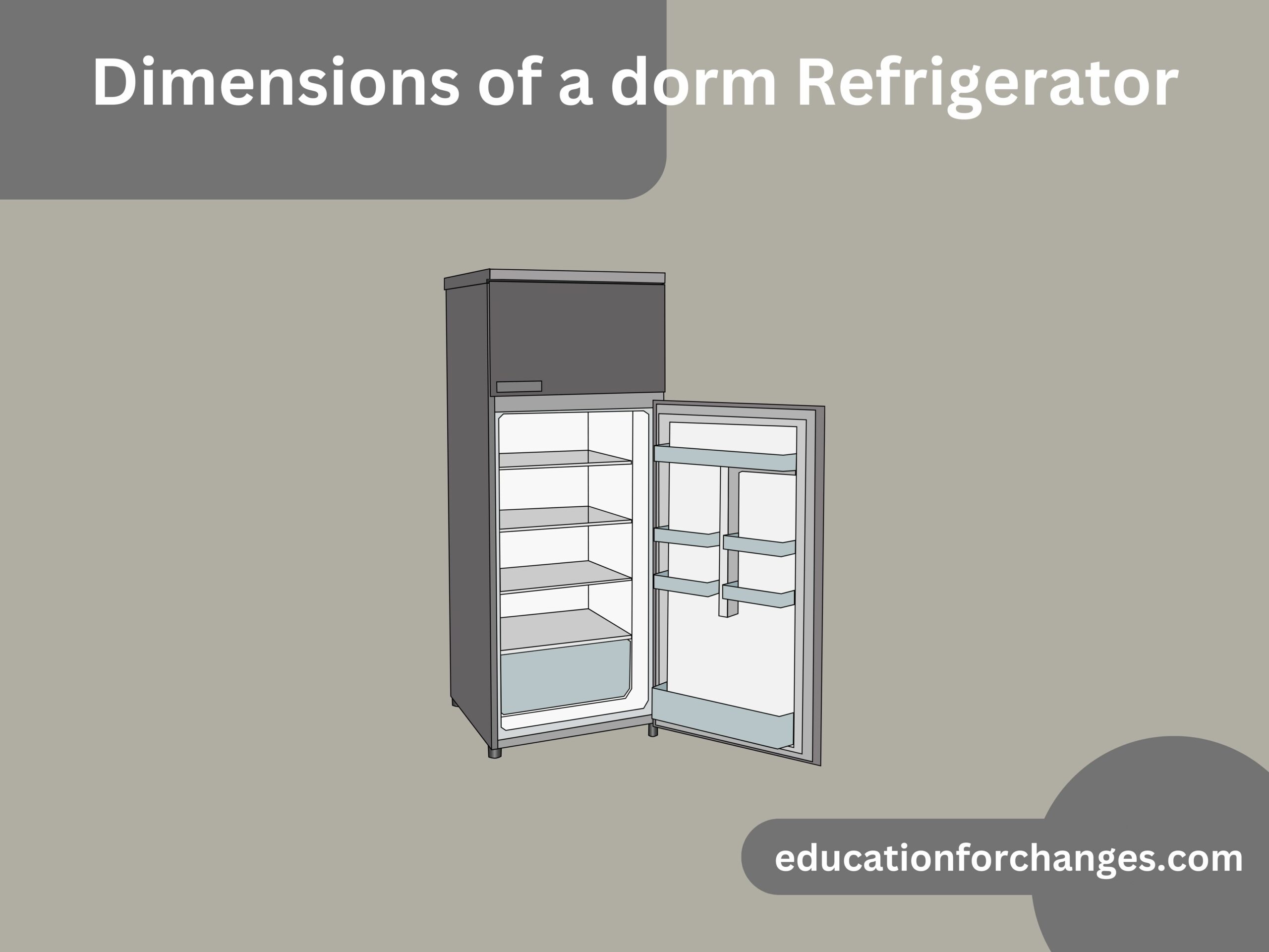 Dimensions of a dorm Refrigerator