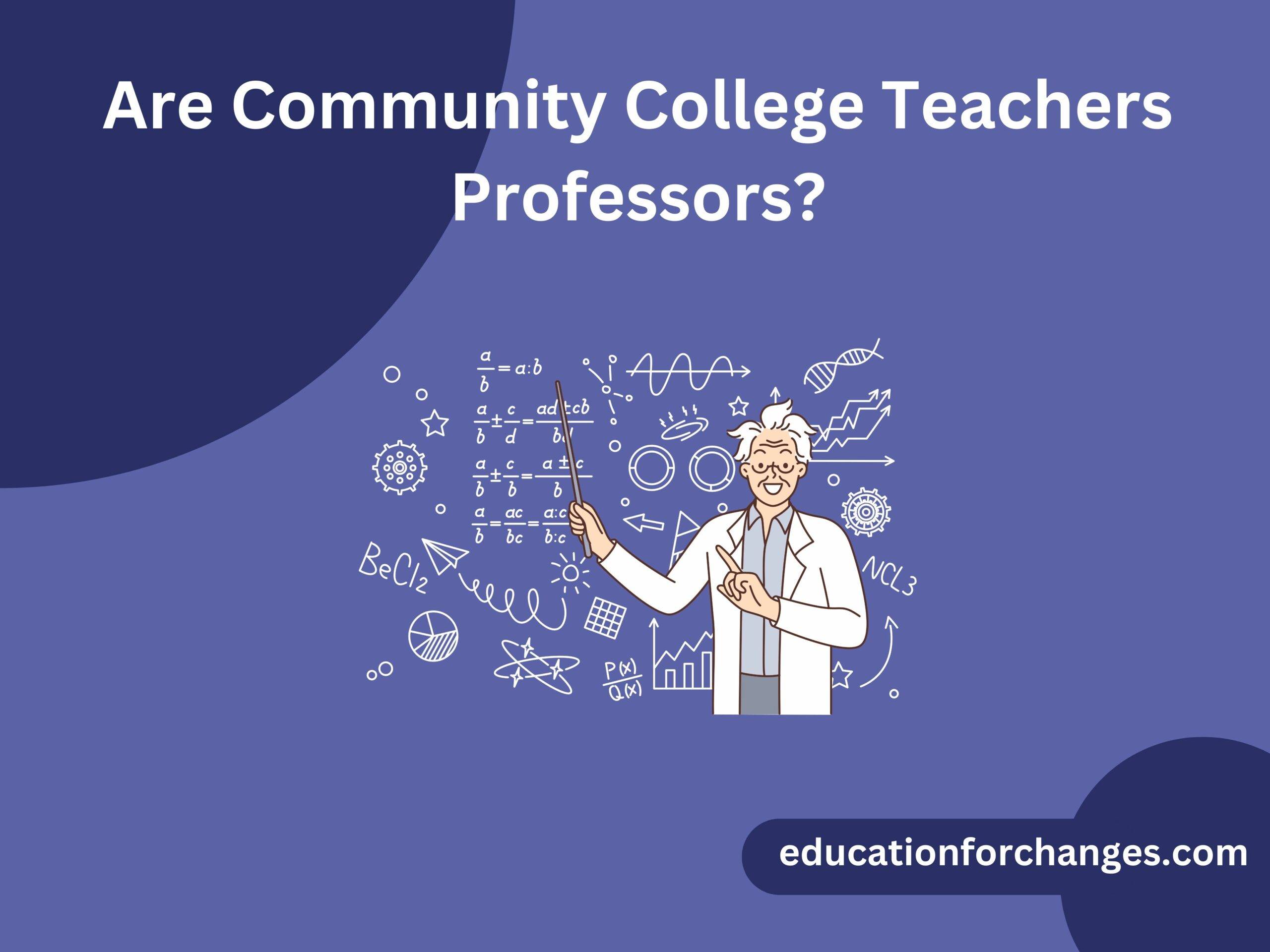 Are Community College Teachers Professors