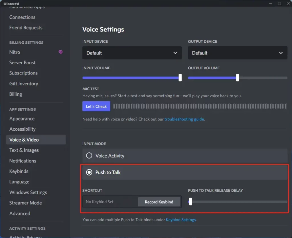 Settings page; Discord Spotify Listen Along Not Working