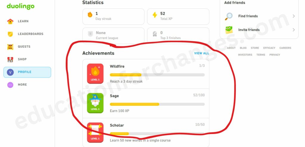 Duolingo Achievements