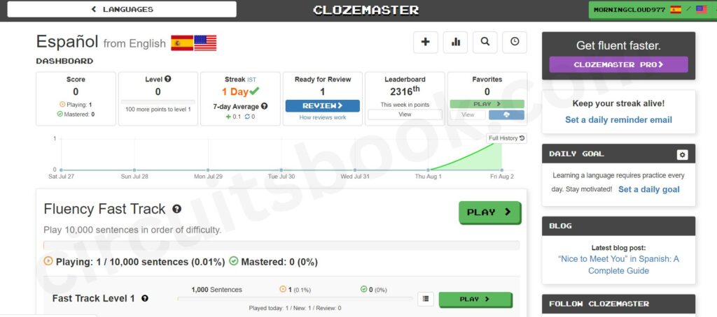 Clozemaster Review: Best for Practicing the Language